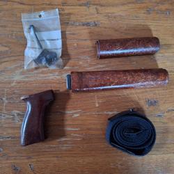 Garde main, poignée bois et sangle noire pour VZ58