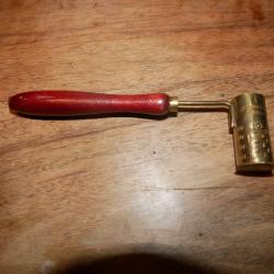 Chargette &agrave; poudre Laiton et bois grand format