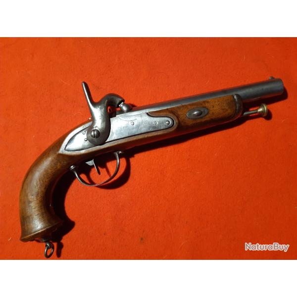 Pistolet civil  percussion des annes 1850  - modle proche du pistolet 1822 rglementaire
