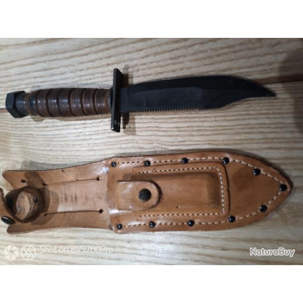 Couteau militaire  de survie  Camillus1 pilote USAF  armee de l 'air vintage