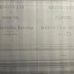 Ordonnance avec planches Revolver Suisse 1878 et 1882