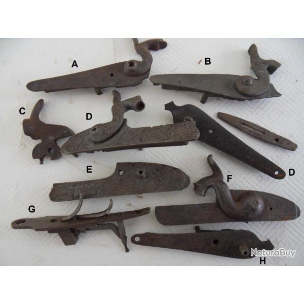 platine pistolet percussion lot de 7