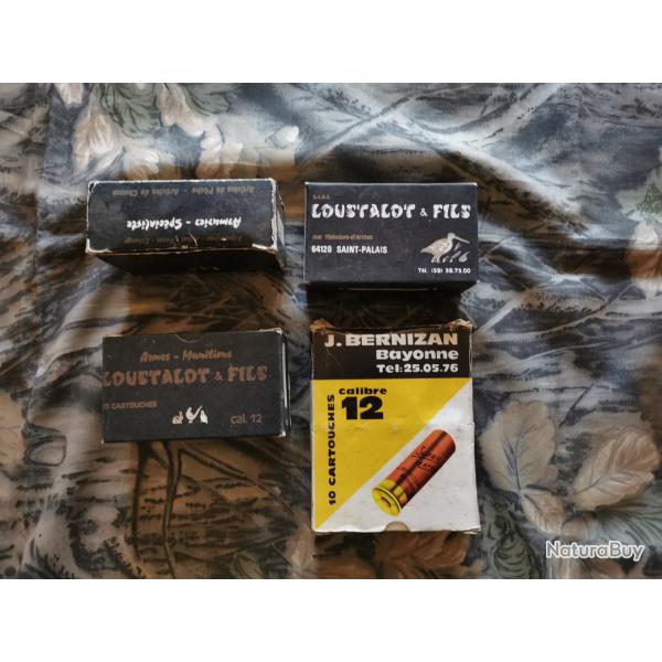 Cartouches anciennes calibre 12
