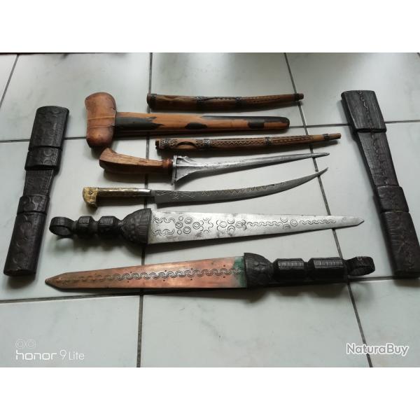 lot armes blanches,Flissa,Kriss,etc...