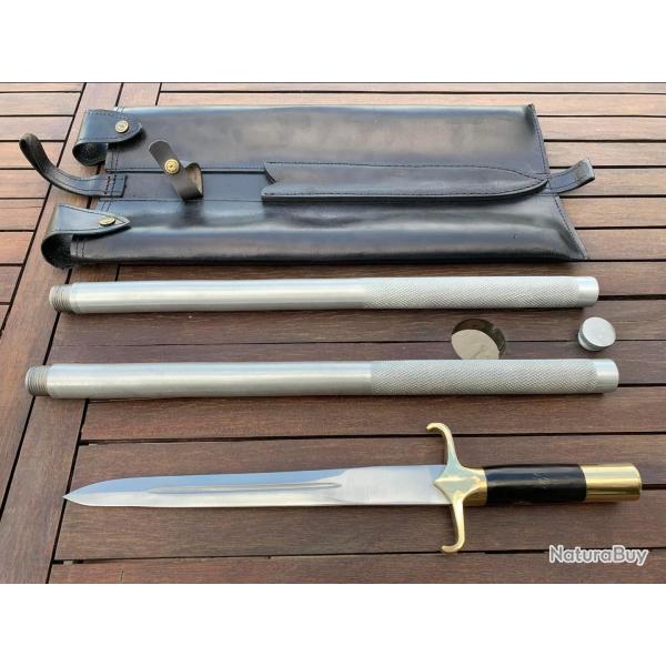 Ensemble pieu de chasse Corne + 2 rallonges 50 cm (2)