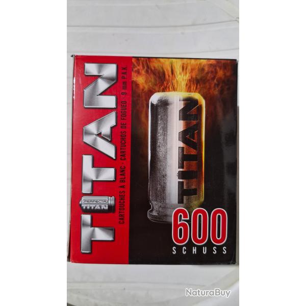 Boite de 600 cartouches 9mm blanc TITAN