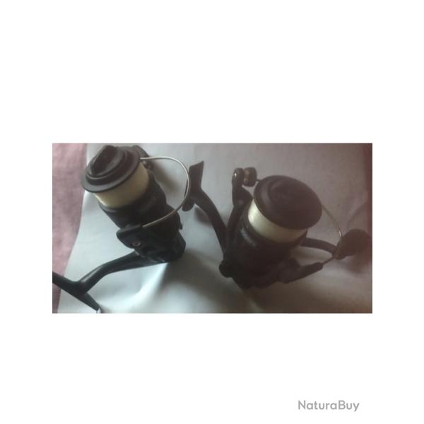 Lot de 2 moulinets excellent tat, toutes techniques de pche. Remplis de fil