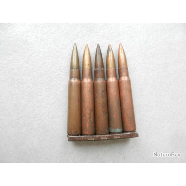 clips de cinq cartouches mauser
