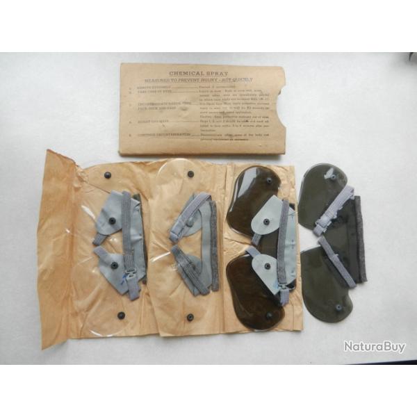 pochette de lunettes de protection anti-gaz US WW2 1945