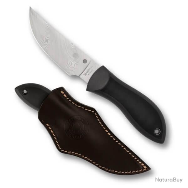 Couteau fixe Spyderco Moran Upswept Damas Sprint dition limite FB01PGYD