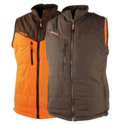 Gilet chaud et réversible Multi Hunt orange marron