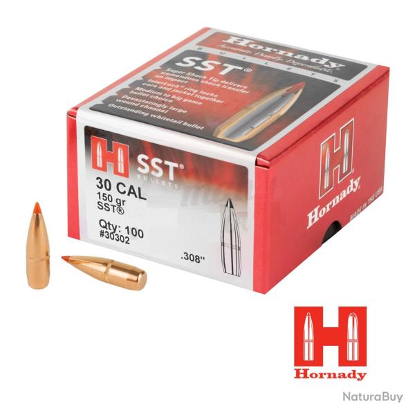 Ogives HORNADY SST - CAL: 30 (.308") - 150gr - Boite de 100 unit�s