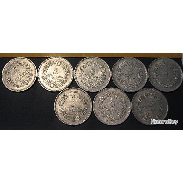 petite s�rie de 5 francs "lavrillier" alu ttb (1945-1950)