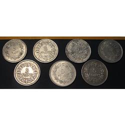 petite s&eacute;rie de 5 francs "lavrillier" alu ttb (1945-1949)