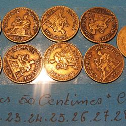 s&eacute;rie de pieces de 50 centimes "Morlon" 1931-1941 ttb