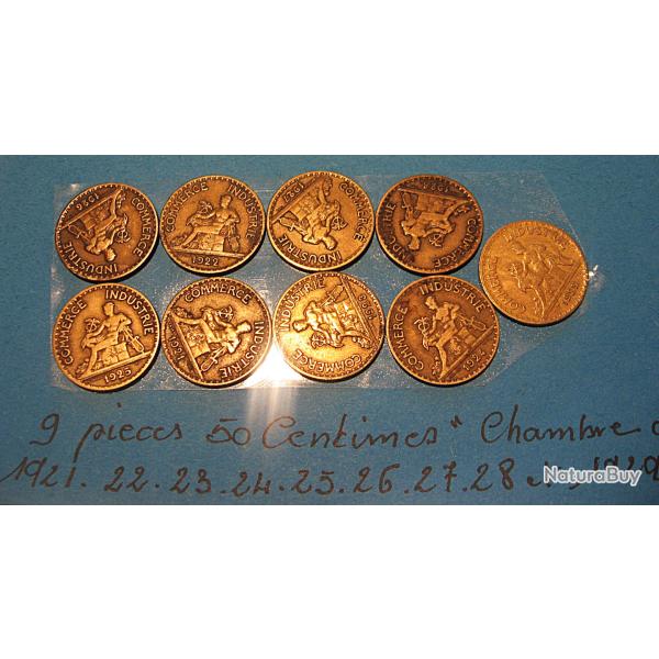 s�rie de pieces de 50 centimes "Morlon" 1931-1941 ttb