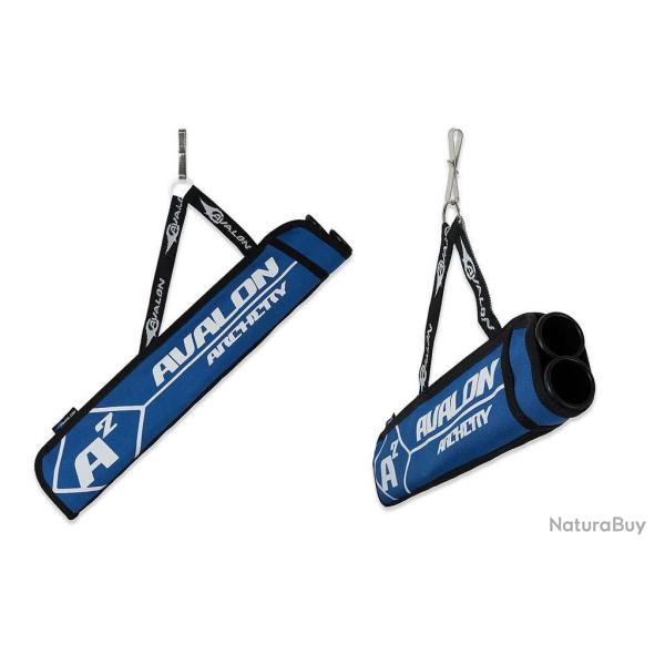 Carquois cible Avalon A� Bleu Ambidextre 2 tubes with hook
