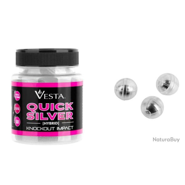 Billes VESTA Acier/polymere Quicksilver Hybrid Knockout 3.6 g - Cal 50 - Pot 50