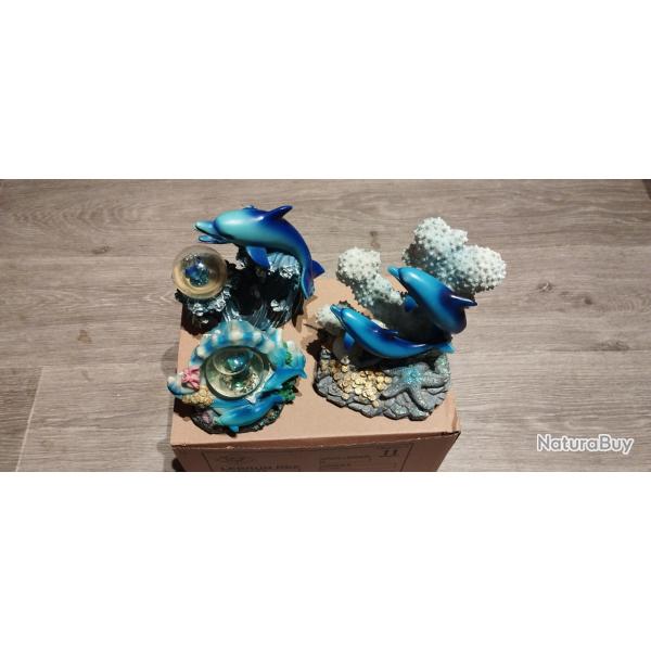 Dauphin objet de curiosit� lot boule � neige vintage