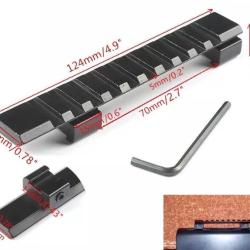 Adaptateur rail de 11 à 20mm carabine ou fusil