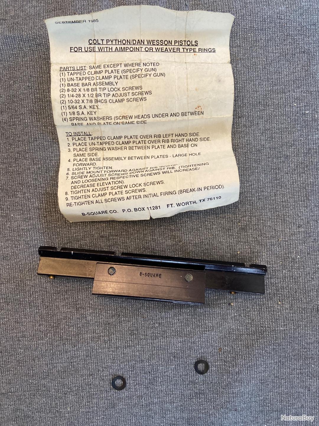 RAIL COLT PYTHON B SQUARE - Embases pour montage fixe (14257791)