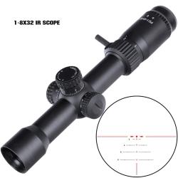 Lunette de battue 1-8x32 LVPO SFP tube de 30 mm et colliers aux choix