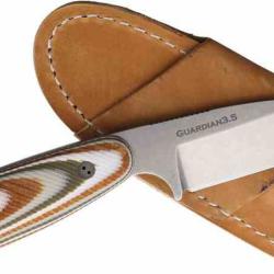 Couteau Bradford Guardian 3.5 LAME Acier Bohler N690 MANCHE G10 Snow Camo Etui Cuir USA BRAD35S