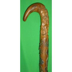 TRES balle CANNE DE SCUPLT&Eacute;E REMPLIE D'ARMOIRIES TRES balle CANNE DE SCUPLT&Eacute;E REMPLIE D'ARMOIRIES