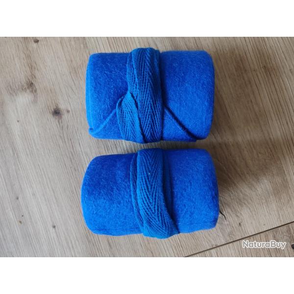 PAIRE DE BANDES MOLLETIERES BLEU HORIZON