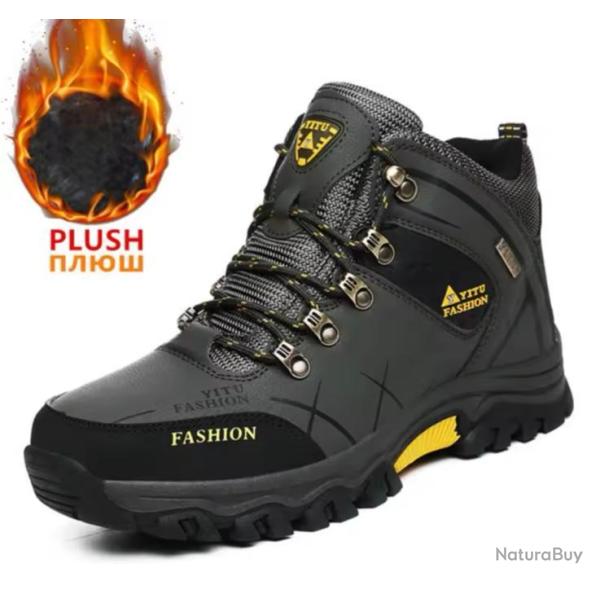 Bottes de neige en cuir impermables super chaud spcial hiver couleur aux choix za