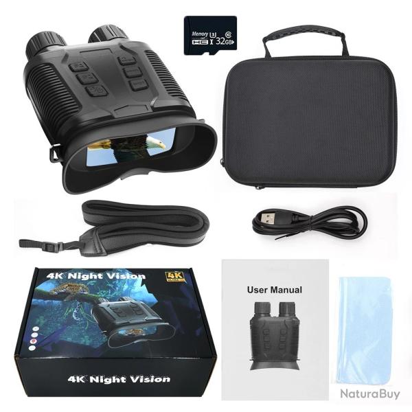 Jumelles de Vision Nocturne Numriques Infrarouges NV3280 - Technologie 4K UHD pour la Chasse