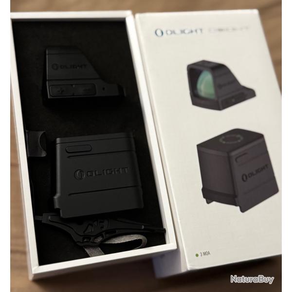 BLACK FRIDAY OLIGHT OSIGHT 3 MOA GREEN DOT (point vert)  rechargeable n1 des vente osight co-witness