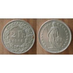Suisse 2 Francs 1968 Atelier B Piece Franc