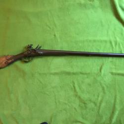 FUSIL DE CHASSE JUXTAPOSÉS À SILEX. Cal 16
