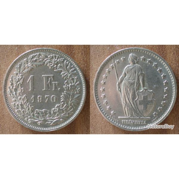 Suisse 1 Franc 1970 Piece Franc