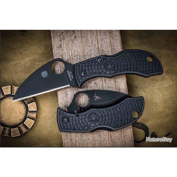 Couteau Spyderco Manbug Wharncliffe LAME Acier VG10 MANCHE FRN Lockback Japan SCMBKWPBK