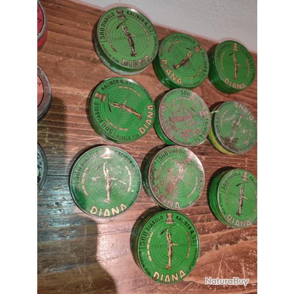 Lot de 10 botes Plomb Diabolo Diana 4,5 mm Klugeln luftgewehre