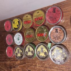 Lot de 15 boîtes plomb 4,5mm marques divers vintage