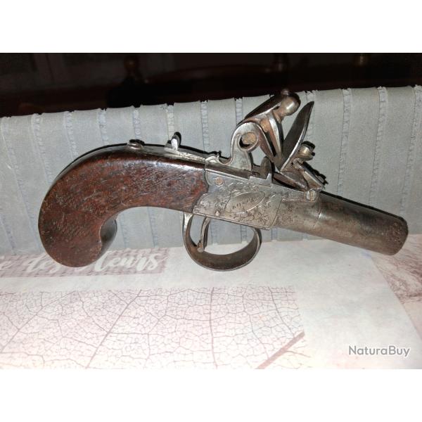 pistolet a silex a l cossaise 18me