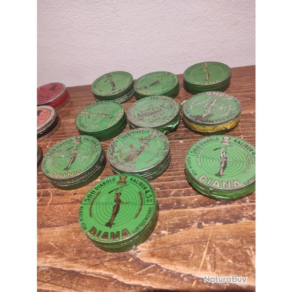 Lot de 10 botes plomb 4,5mm Diana  vintage