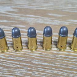 lot de 6 munitions 38 s&w neutralisé calibre .38 smith & wesson
