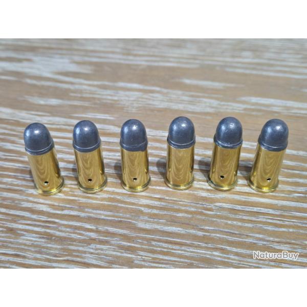 lot de 6 munitions 38 s&w neutralis calibre .38 smith & wesson