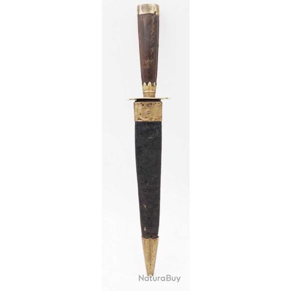 STYLET CORSE ARTISAN ROMIEU LAME TYPIQUE DOUBLE TRANCHANT XIX�, 26,5CM XIX eme