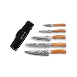Couteau Wusaki Damas - Malette 5 couteaux damas