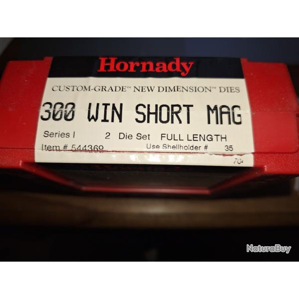 Hornady jeu d outils NEUF 300WSM custom grade vendu par poudrenoirepro