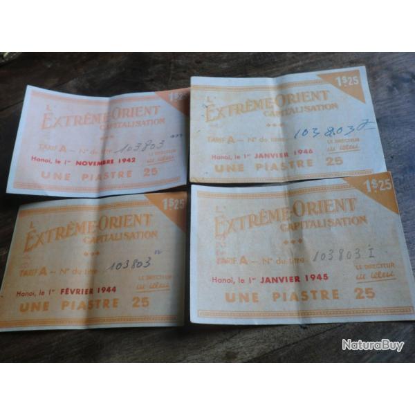 srie une piastre 25 extreme orient hanoi capitalisation