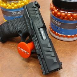 WALTHER PDP COMPACT 4" T4E Calibre.43 5Joules + pack 500 billes PAINTBALL BIO + 10 Capsules CO2 12g