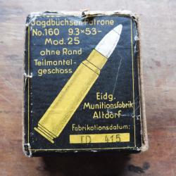boite 7 munitions collection 9,3 x 53
