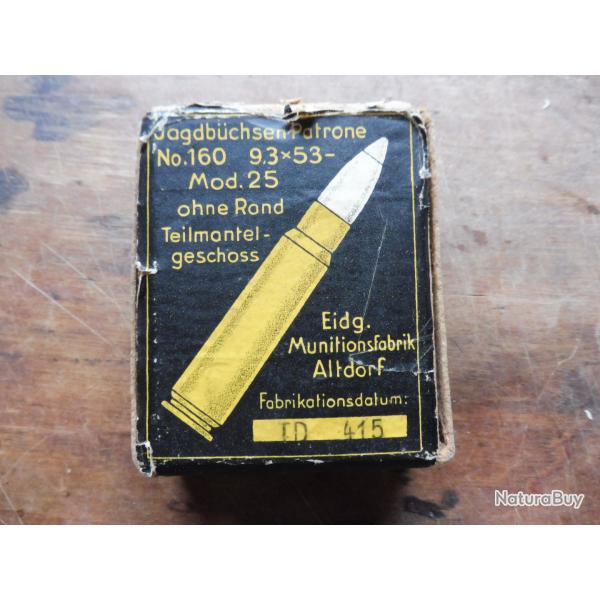 boite 7 munitions collection 9,3 x 53