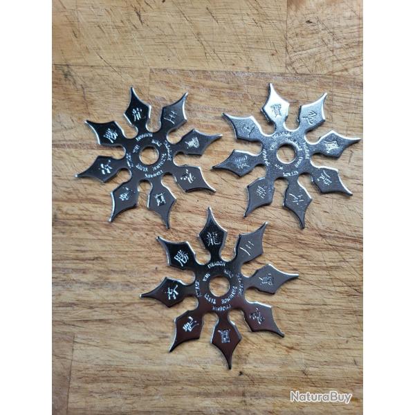 Etoiles de ninja shuriken lot de 3